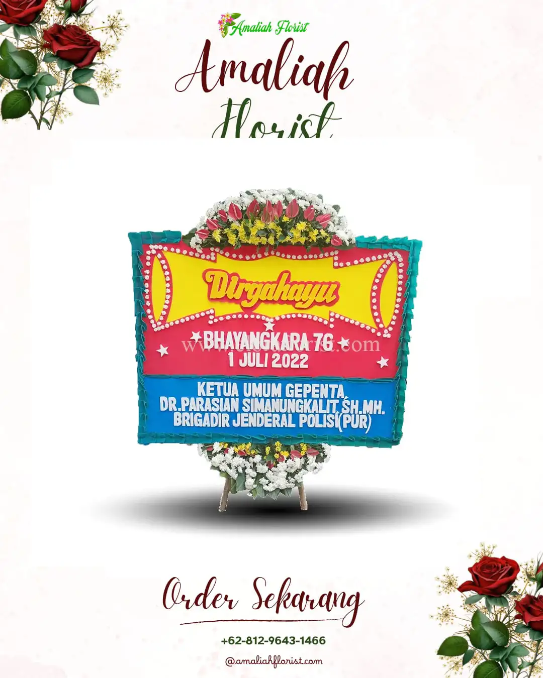 Papan Bunga HUT Ulang Tahun Sumur Batu